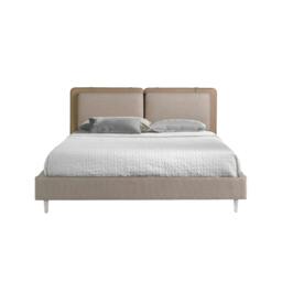 Rackhams Mink Leatherette and Grey Fabric Bed 7154 - thumbnail 2