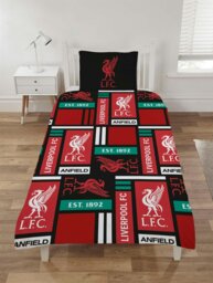 Rackhams LFC Liverpool Blocks Duvet Cover Set - Red - thumbnail 1