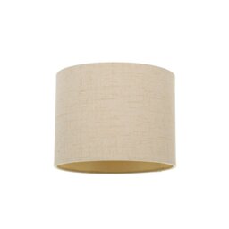 "Rackhams Modern Taupe Linen Fabric Small 8"" Drum Lamp Shade with Matching Satin Lining"