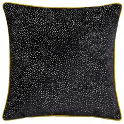 Rackhams Estelle Spotted Cushion Cover - Black/Gold - 45cm x 45cm - Black/Gold - 100% Polyester
