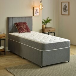 "Rackhams Essentials Jump n Tac Hybrid Mattress - 7.5"" Deep, Soft Feel - Grey - 1 - 3ft Single Mattress (90cm x 190cm)"