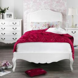 Rackhams Juliette White Bed Frame French Style with Wooden Headboard 3ft 4ft6 5ft 6ft - King 5ft - 1600.00 - thumbnail 2