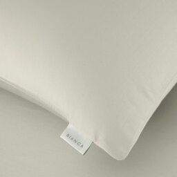 Rackhams 400 Thread Count Cotton Sateen Standard Pillowcase Pair - Oyster - 50x75cm (x2) - thumbnail 3
