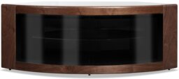 "Rackhams PANGEA Black Walnut Beam-Thru Curved Tru-Corner 32""-50"" TV Cabinet" - thumbnail 6