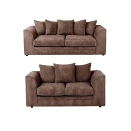 Rackhams Camden Jumbo Cord 3+2 Sofa Set - Chocolate