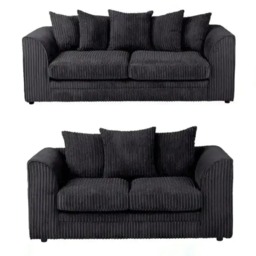 Rackhams Camden Jumbo Cord 3+2 Sofa Set - Chocolate - thumbnail 3