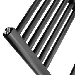 Rackhams 500 x 1000mm Black Flat Electric Pre-Filled Heated Towel Rail Radiator For Bathroom Designer Standard Element - thumbnail 5