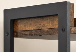 Rackhams 3-Tier Over-The-Toilet Storage Shelf – Rustic Brown- Industrial Bathroom Organizer - thumbnail 6
