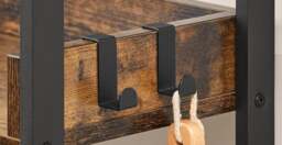 Rackhams 3-Tier Over-The-Toilet Storage Shelf – Rustic Brown- Industrial Bathroom Organizer - thumbnail 5