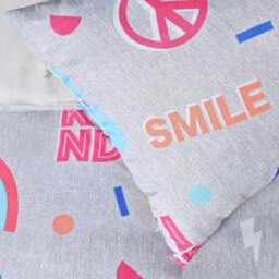 Rackhams Luxury Super Soft Reversible Fun Graffiti Duvet Set & Pillowcases - Single (135cm x 200cm) - thumbnail 4