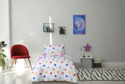 Rackhams Luxury Super Soft Reversible Fun Graffiti Duvet Set & Pillowcases - Single (135cm x 200cm) - thumbnail 2