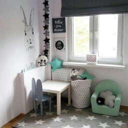 Rackhams Sketch Kids Bedroom Rug - Grey & White Stars - 280cm x 370cm - thumbnail 5