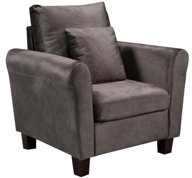 Rackhams Tivoli Sofa Set: Brushed Velvet for a Luxurious Living Room Experience - Mottled Mink - Chair only - image 1
