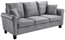 Rackhams Tivoli Sofa Set: Brushed Velvet for a Luxurious Living Room Experience - Mottled Mink - Chair only - thumbnail 5