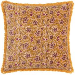 Rackhams Cotton Velvet Filigree Cushion Cover - Shell - 50cm x 50cm - Shell - 100% Cotton - thumbnail 1