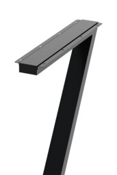 Rackhams 71cm/27.95 inch 2Pcs Black Anti-Slip Z-shaped Metal Table Legs Furniture Replacement Legs for DiningTable, Desks and Workbenches - Black - thumbnail 4