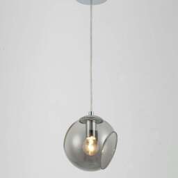 Rackhams Nia Chrome Smoked 1-Light Pendant - thumbnail 2