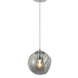 Rackhams Nia Chrome Smoked 1-Light Pendant - thumbnail 3