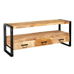 Rackhams Herica Industrial Vintage Mintis Large TV Stand - 150 cm - 60 cm - Wood - thumbnail 2
