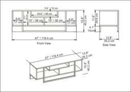 "Rackhams Asal Modern Tv Stand TV Unit TV Cabinet for TV's up to 55"" - Oud Oak White" - thumbnail 6
