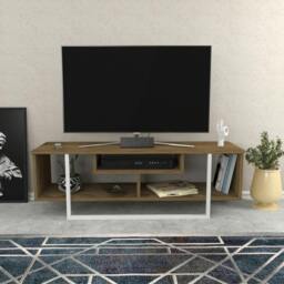"Rackhams Asal Modern Tv Stand TV Unit TV Cabinet for TV's up to 55"" - Oud Oak White"