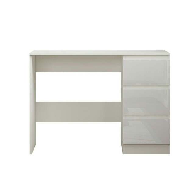 Rackhams Carlton Dressing Table With 3 Drawers in Gloss White - White - image 1