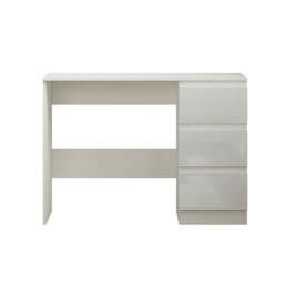 Rackhams Carlton Dressing Table With 3 Drawers in Gloss White - White - thumbnail 1