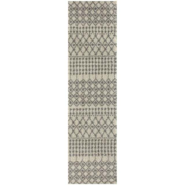Rackhams Moroccan Ivory Grey Shaggy Rug - 1000 - 80X300 cm - image 1