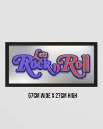 Rackhams Framed Wall Art Print - Let’s Rock N Roll Neon Guitar Design - thumbnail 5