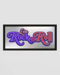 Rackhams Framed Wall Art Print - Let’s Rock N Roll Neon Guitar Design - thumbnail 2