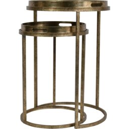 Rackhams Constellation Map Set of 2 Side Tray Tables with Removable Tops - Gold - thumbnail 6