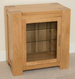 Rackhams Kuba Solid Oak Media Unit with Storage - Brown