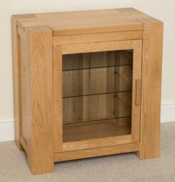 Rackhams Kuba Solid Oak Media Unit with Storage - Brown - thumbnail 4