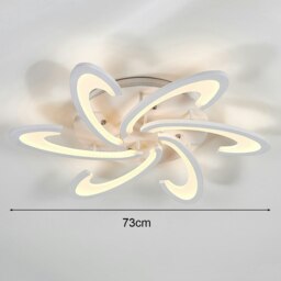 Rackhams 73cm Dia. Modern LED Ceiling Light Acrylic Petal Pendant Lights - thumbnail 6