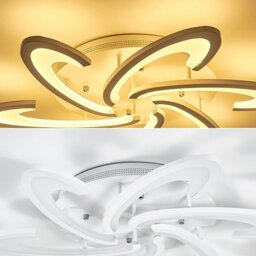 Rackhams 73cm Dia. Modern LED Ceiling Light Acrylic Petal Pendant Lights - thumbnail 3