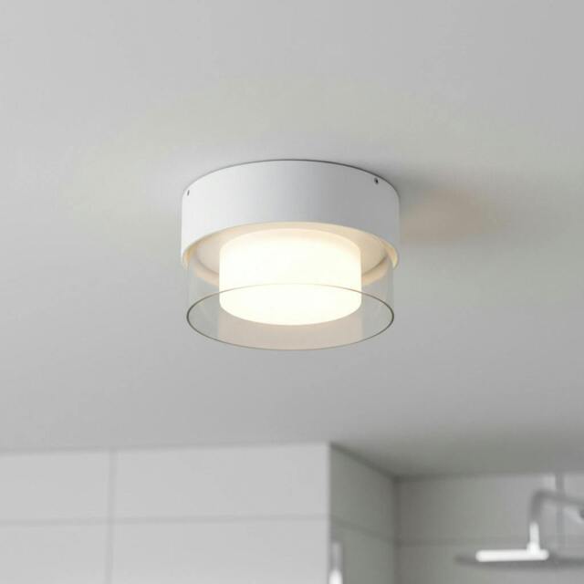 Rackhams 10 Watt White Round Bathroom Ceiling Light - image 1