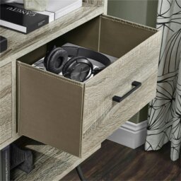 Rackhams Landon Bookcase with 4 Drawers Grey Oak Look - Grey - thumbnail 2
