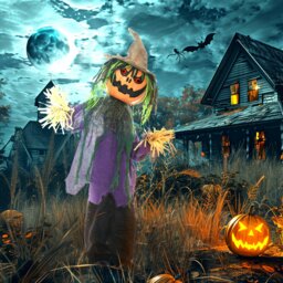 Rackhams Pumpkin Halloween Animatronic Prop for Indoor Outdoor Decoration - thumbnail 2