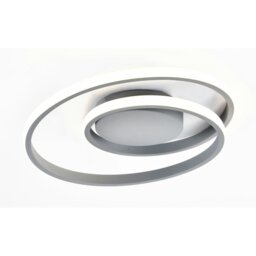 Rackhams Modern Single Loop Strip Flush LED Powered Ceiling Light Fitting in Matt Grey - thumbnail 2