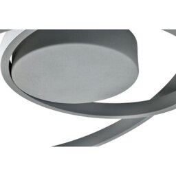 Rackhams Modern Single Loop Strip Flush LED Powered Ceiling Light Fitting in Matt Grey - thumbnail 4