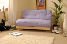Rackhams Wooden Futon sofa bed frame with a Standard Mattress - Chocolate - 4ft6 - thumbnail 3