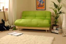 Rackhams Wooden Futon sofa bed frame with a Standard Mattress - Chocolate - 4ft6 - thumbnail 4