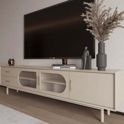 Rackhams Isabella TV Stand, Glass Door - 200cm - No - thumbnail 3