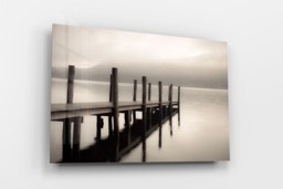 Rackhams Jetty in the Mist - Framed Print 30 x 20 inch - thumbnail 2