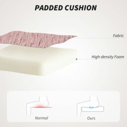 Rackhams Armless Makeup Vanity Chair, Swivel Computer Chair, Pink - White - Yes - Office Chair - thumbnail 5