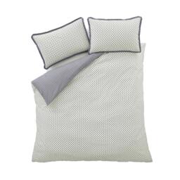 Rackhams Amelie 200 Thread Count Cotton Reversible Duvet Cover Set Blue - Double - Blue - thumbnail 6