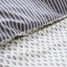 Rackhams Amelie 200 Thread Count Cotton Reversible Duvet Cover Set Blue - Double - Blue - thumbnail 5
