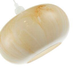 Rackhams Amber Tinted Alabaster Glass Pendant Shade with Marble Effect Finish - thumbnail 4