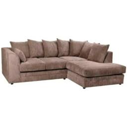 Rackhams Camden Jumbo Cord Right Hand Corner Sofa Set - Grey - thumbnail 5