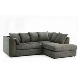 Rackhams Camden Jumbo Cord Right Hand Corner Sofa Set - Grey